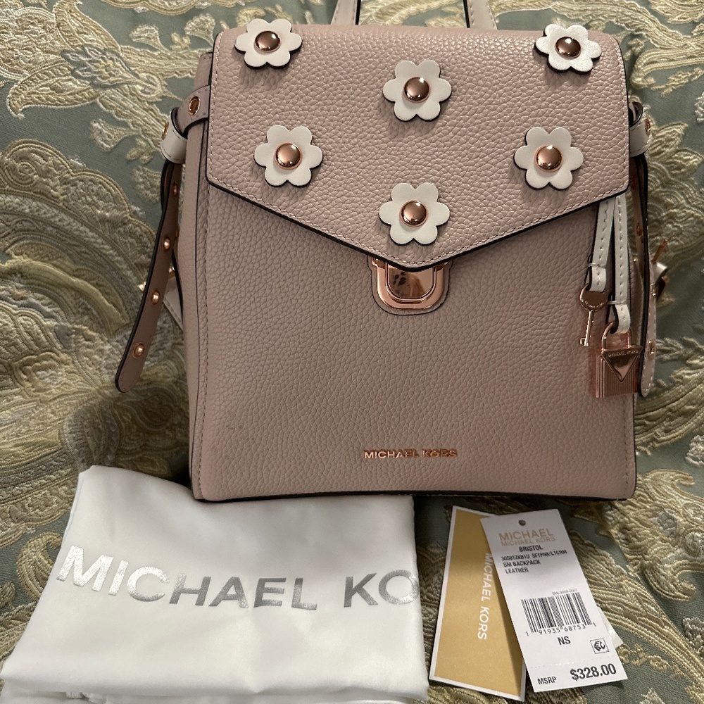 New Michael Kors leather backpack.